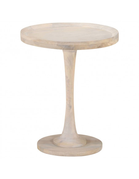 Tavolino di Servizio Ø60x75 cm in Legno Massello di Mango
