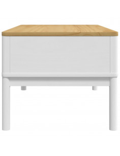 Tavolino FLORO Bianco 99x55,5x45 cm in Legno di Pino