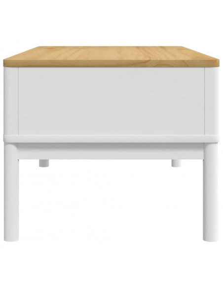 Tavolino FLORO Bianco 99x55,5x45 cm in Legno di Pino