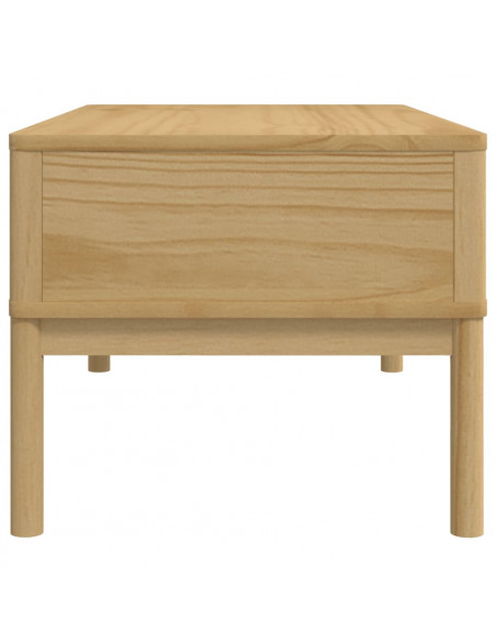 Tavolino FLORO Marrone Cera 99x55,5x45 cm in Legno di Pino