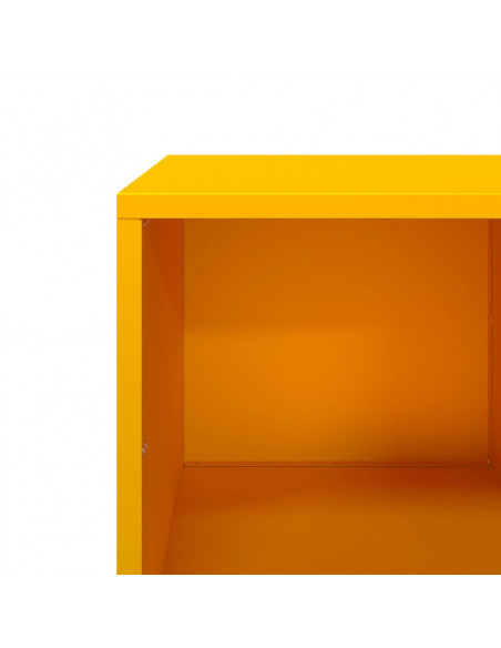 Tavolino Giallo 101,5x50x43,5 cm Acciaio Laminato a Freddo