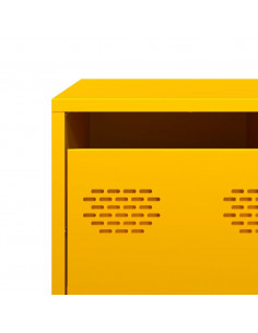 Tavolino Giallo 101,5x50x43,5 cm Acciaio Laminato a Freddo