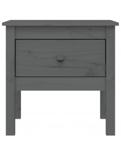 Tavolino Grigio 50x50x49 cm Legno Massello di Pino
