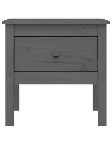 Tavolino Grigio 50x50x49 cm Legno Massello di Pino