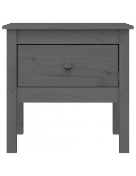 Tavolino Grigio 50x50x49 cm Legno Massello di Pino