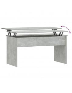 Tavolino Grigio Cemento 102x50,5x52,5 cm in Legno Multistrato