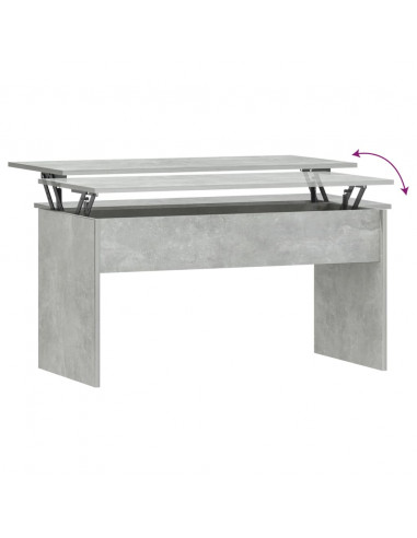 Tavolino Grigio Cemento 102x50,5x52,5 cm in Legno Multistrato