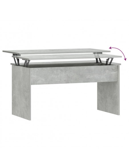 Tavolino Grigio Cemento 102x50,5x52,5 cm in Legno Multistrato