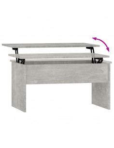 Tavolino Grigio Cemento 80x50,5x41,5 cm in Legno Multistrato