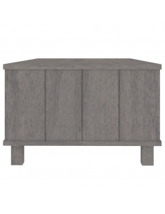 Tavolino Grigio Chiaro 100x55x35 cm in Legno Massello di Pino