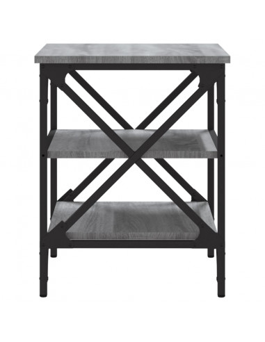 Tavolino Grigio Sonoma 40x42x50 cm in Legno Multistrato