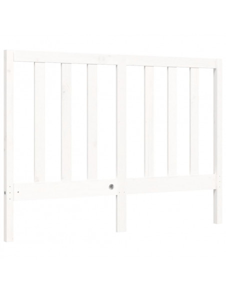 Giroletto con Testiera Bianco 120x200 cm in Legno Massello