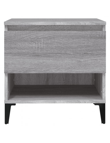 Tavolino Grigio Sonoma 50x46x50 cm in Legno Multistrato