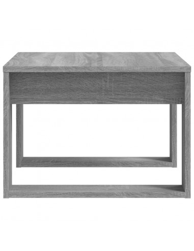 Tavolino Grigio Sonoma 50x50x35 cm in Legno Multistrato