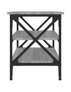 Tavolino Grigio Sonoma 55x38x45 cm in Legno Multistrato