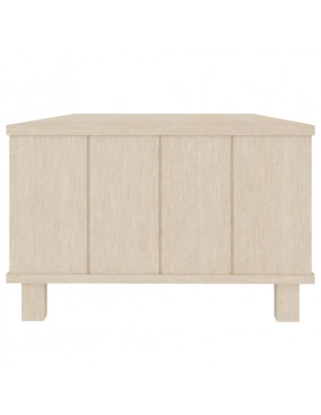 Tavolino HAMAR Miele 100x55x35 cm in Legno Massello di Pino