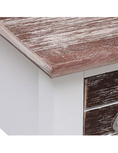 Tavolino Laterale Marrone 40x40x40 cm in Legno di Paulownia