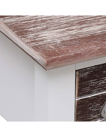 Tavolino Laterale Marrone 40x40x40 cm in Legno di Paulownia