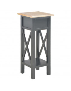 Tavolino Laterale Nero 27x27x65,5 cm in Legno