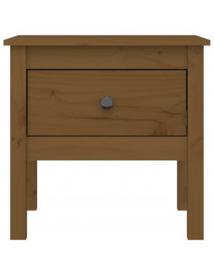 Tavolino Miele 50x50x49 cm Legno Massello di Pino