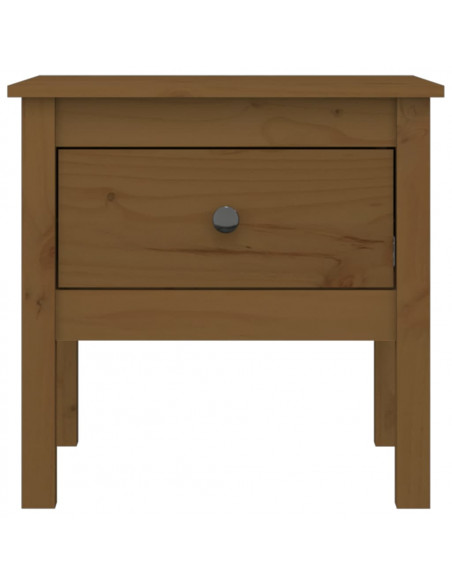 Tavolino Miele 50x50x49 cm Legno Massello di Pino