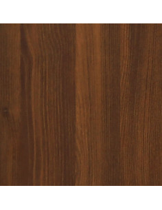 Tavolino Muro Pieghevole Rovere Marrone 100x60x56cm Multistrato