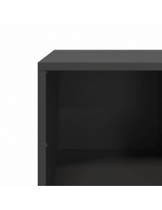 Tavolino Nero 101,5x50x43,5 cm in Acciaio Laminato a Freddo