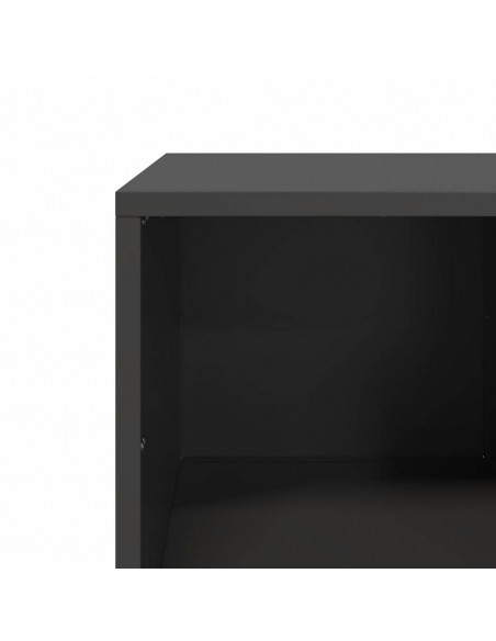 Tavolino Nero 101,5x50x43,5 cm in Acciaio Laminato a Freddo