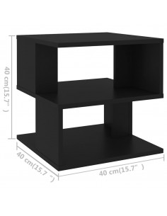 Tavolino Nero 40x40x40 cm in Legno Multistrato