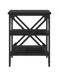 Tavolino Nero 40x42x50 cm in Legno Multistrato