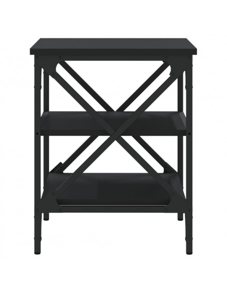 Tavolino Nero 40x42x50 cm in Legno Multistrato