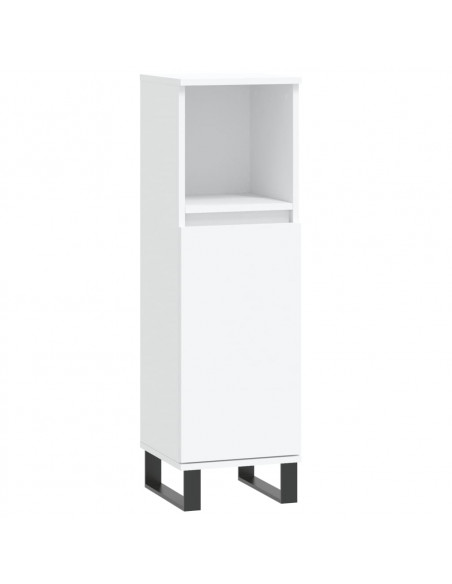 Set Mobili da Bagno 3 pz Bianco in Legno Multistrato