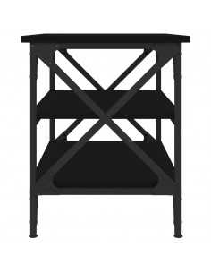 Tavolino Nero 55x38x45 cm in Legno Multistrato