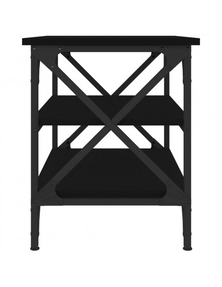 Tavolino Nero 55x38x45 cm in Legno Multistrato