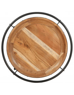 Tavolino Ø55x83 cm in Legno Massello di Acacia