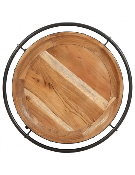 Tavolino Ø55x83 cm in Legno Massello di Acacia