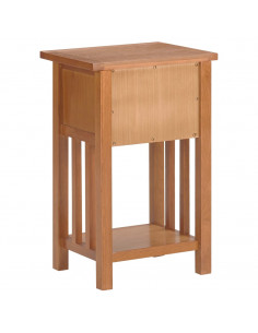 Tavolino Portariviste con Cassetto 35x27x55 cm Legno di Rovere