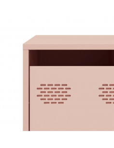 Tavolino Rosa 101,5x50x43,5 cm in Acciaio Laminato a Freddo