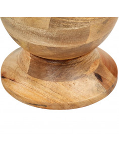 Tavolino Rotondo 43x43x66 cm in Legno Massello di Mango