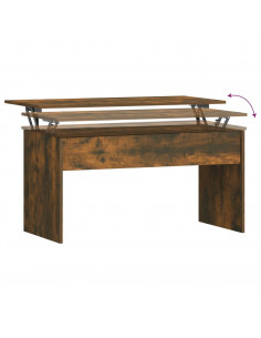Tavolino Rovere Fumo 102x50,5x52,5 cm in Legno Multistrato