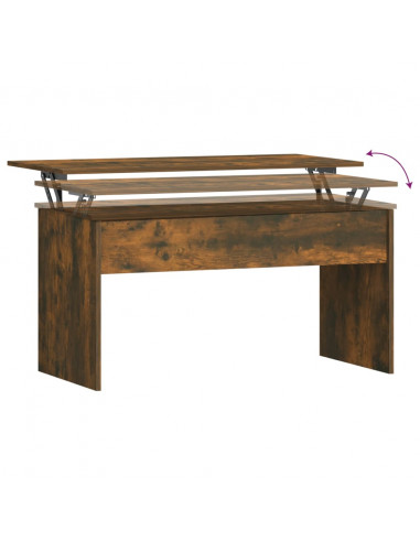 Tavolino Rovere Fumo 102x50,5x52,5 cm in Legno Multistrato
