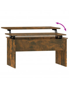 Tavolino Rovere Fumo 80x50,5x41,5 cm in Legno Multistrato