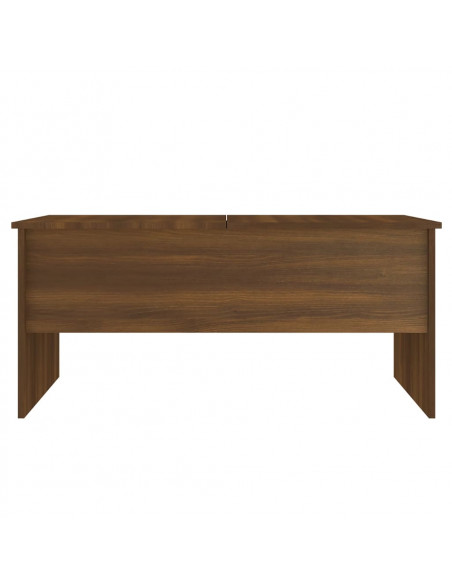Tavolino Rovere Marrone 102x50,5x46,5 cm Legno Multistrato