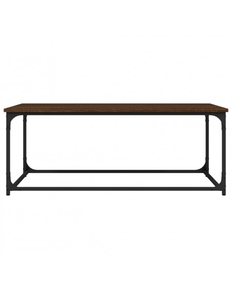 Tavolino Rovere Marrone 102x50x40 cm Legno Multistrato e Ferro