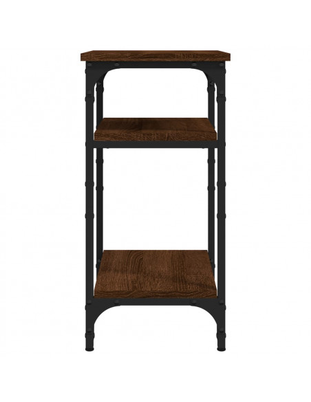 Tavolino Rovere Marrone 35x30x60 cm in Legno Multistrato