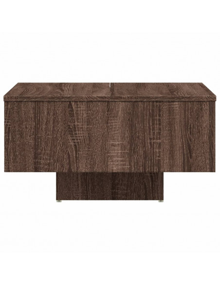 Tavolino Rovere Marrone 60x60x31,5 cm in Legno Multistrato