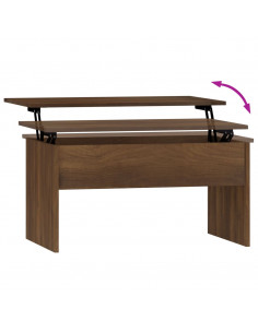 Tavolino Rovere Marrone 80x50,5x41,5 cm in Legno Multistrato