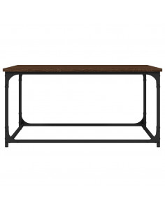 Tavolino Rovere Marrone 80x50x40cm in Legno Multistrato e Ferro