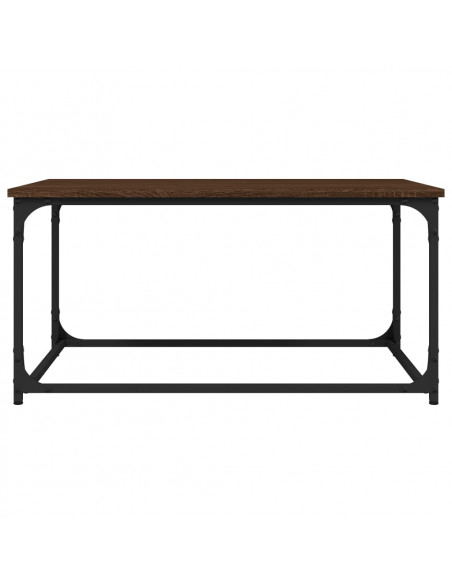 Tavolino Rovere Marrone 80x50x40cm in Legno Multistrato e Ferro