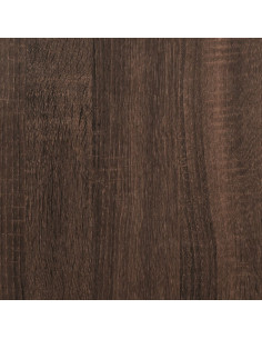 Tavolino Rovere Marrone 90x57x35 cm Legno Multistrato e Metallo
